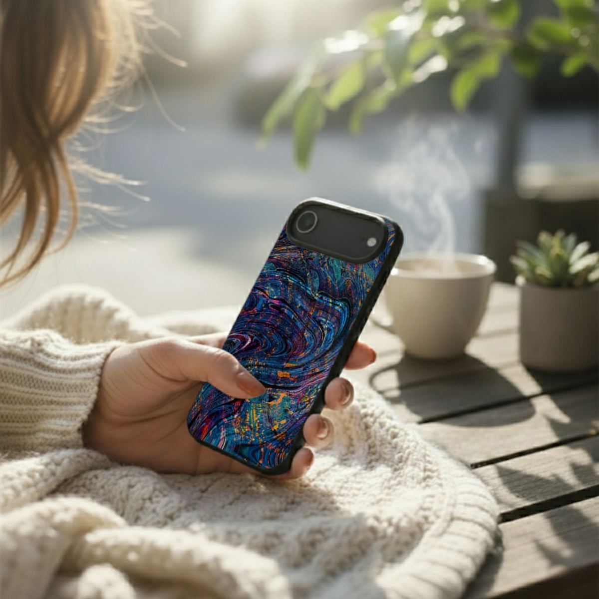 Grunge Blue iPhone Cover