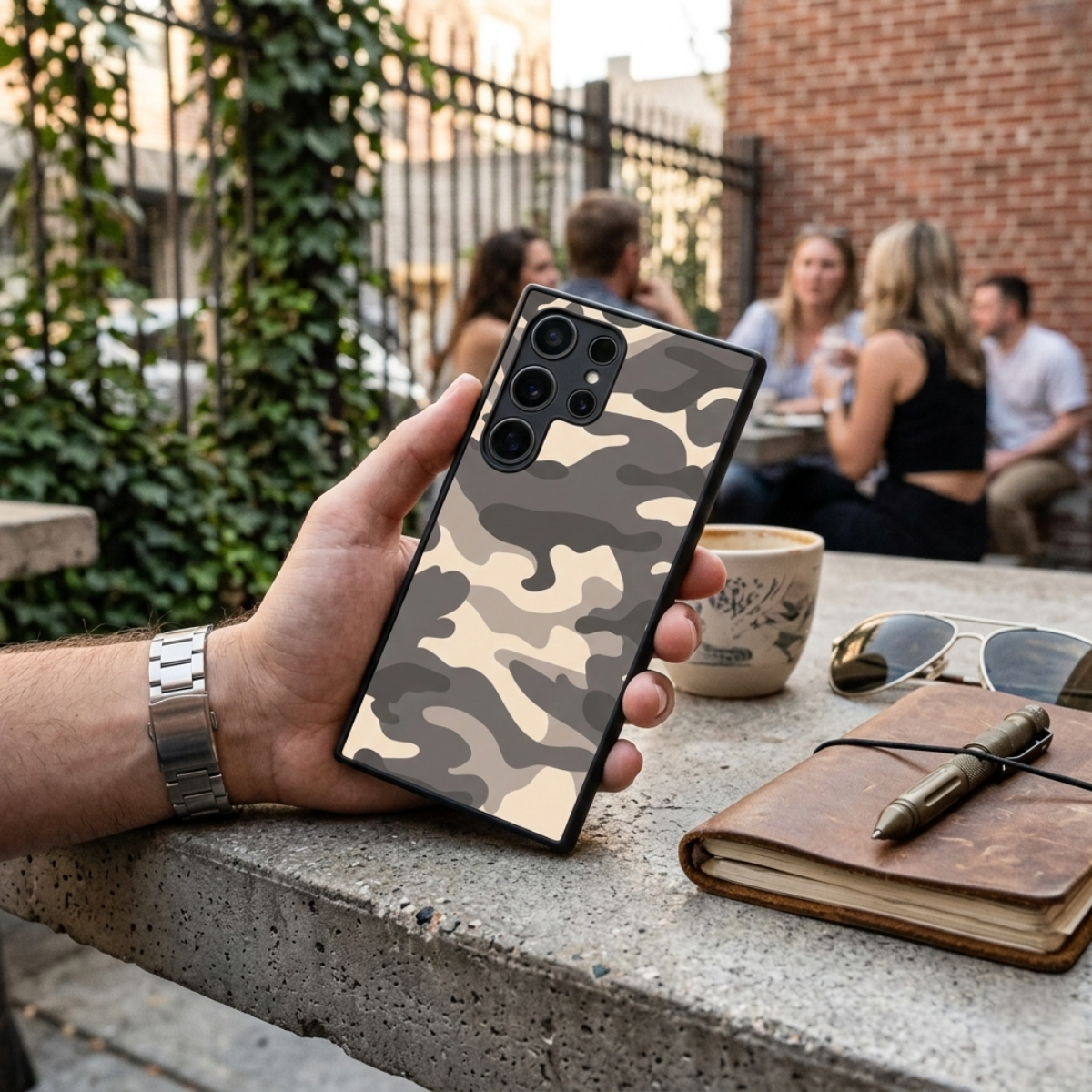 Brown Camouflage Samsung Phone Cover