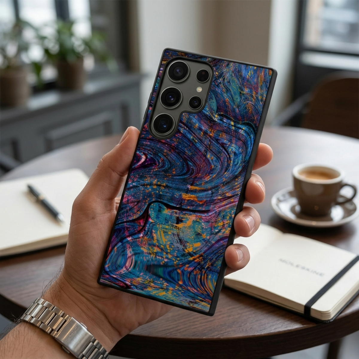 Grunge Blue Samsung Phone Cover