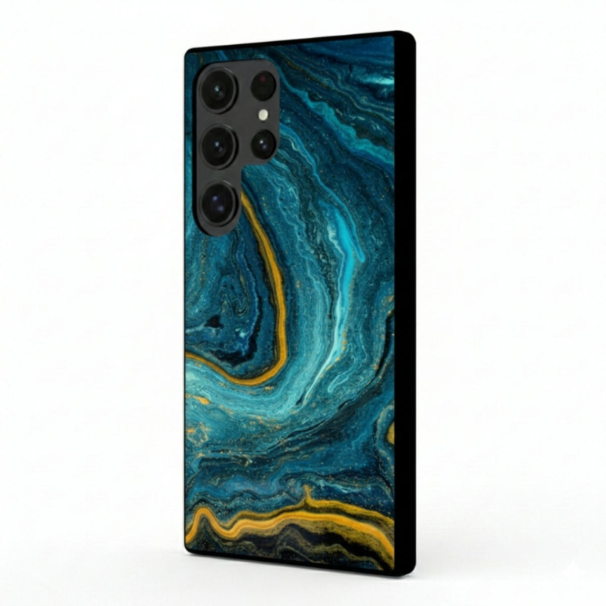 Jade Blue Marble Samsung Phone Cover