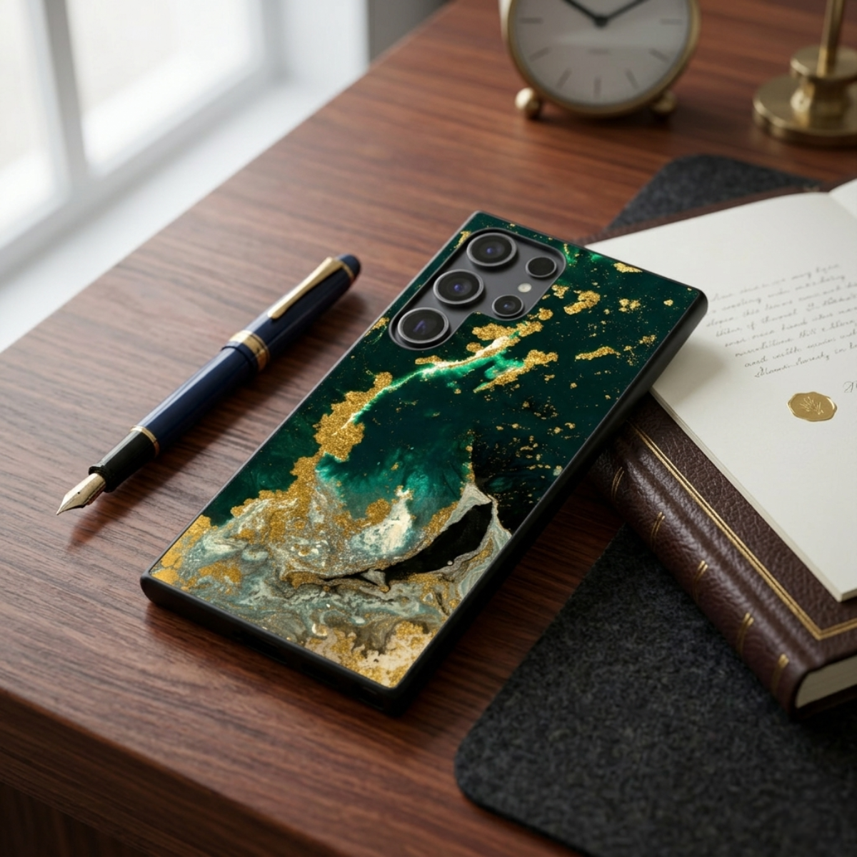 Green Marble Samsung Phone Cover