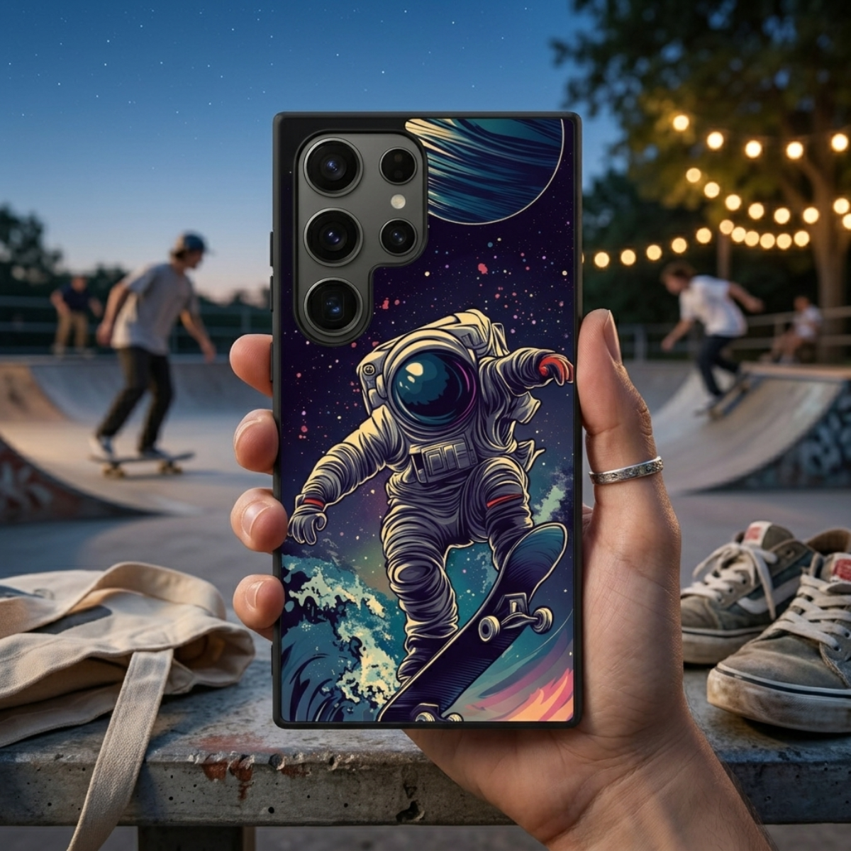 Skating Astronaut Samsung Phone Cover