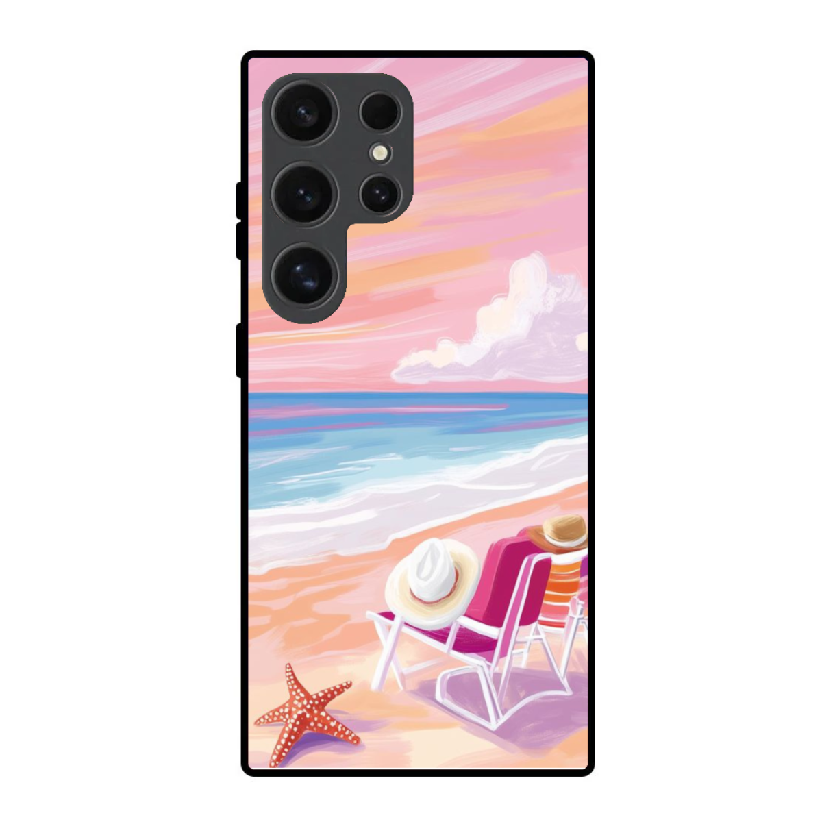 Pink Beach Phone Cover, Slim and Lightweight