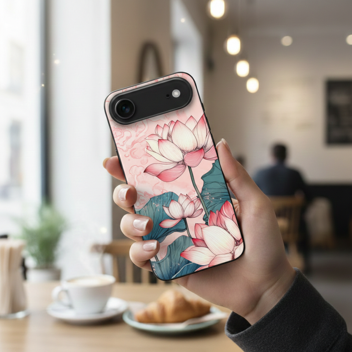 Pink Lotus Floral iPhone Cover