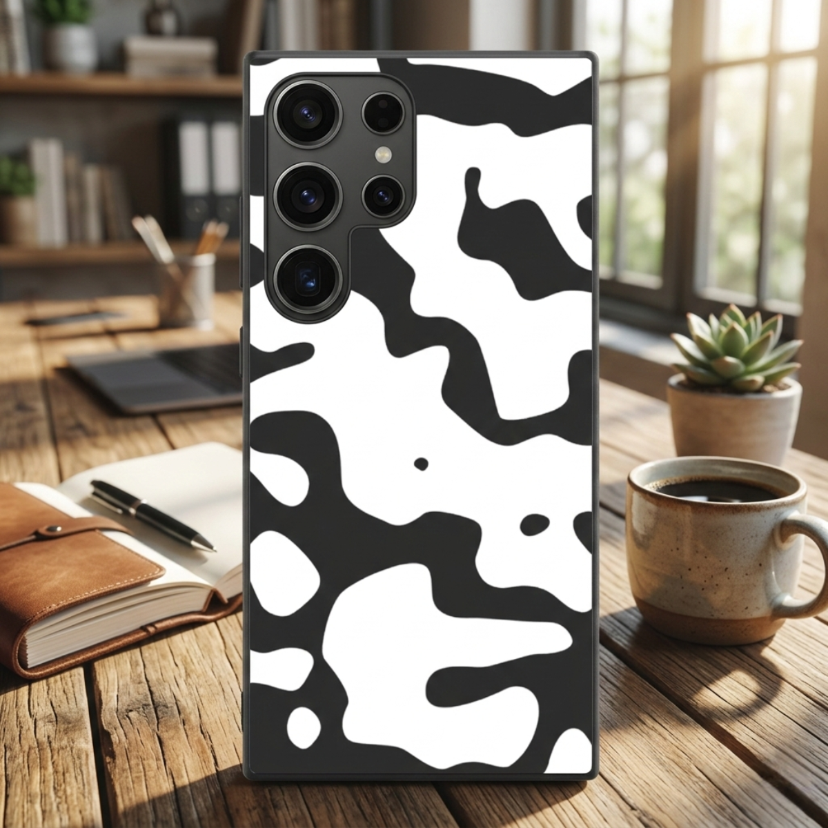 Black & White Camo Samsung Phone Cover