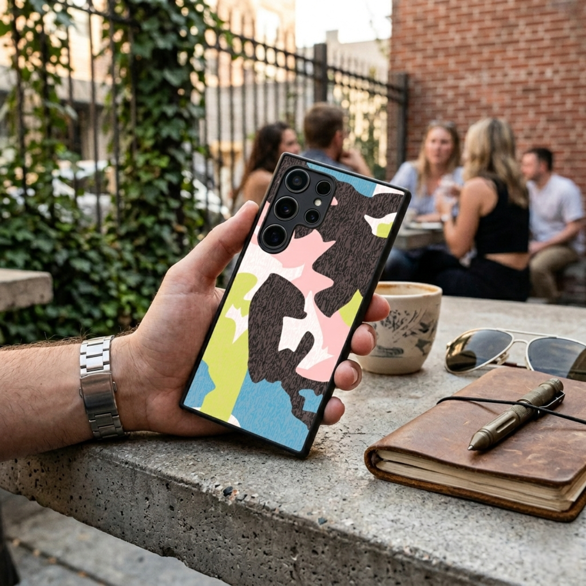 Pink Lime Camo Samsung Phone Cover