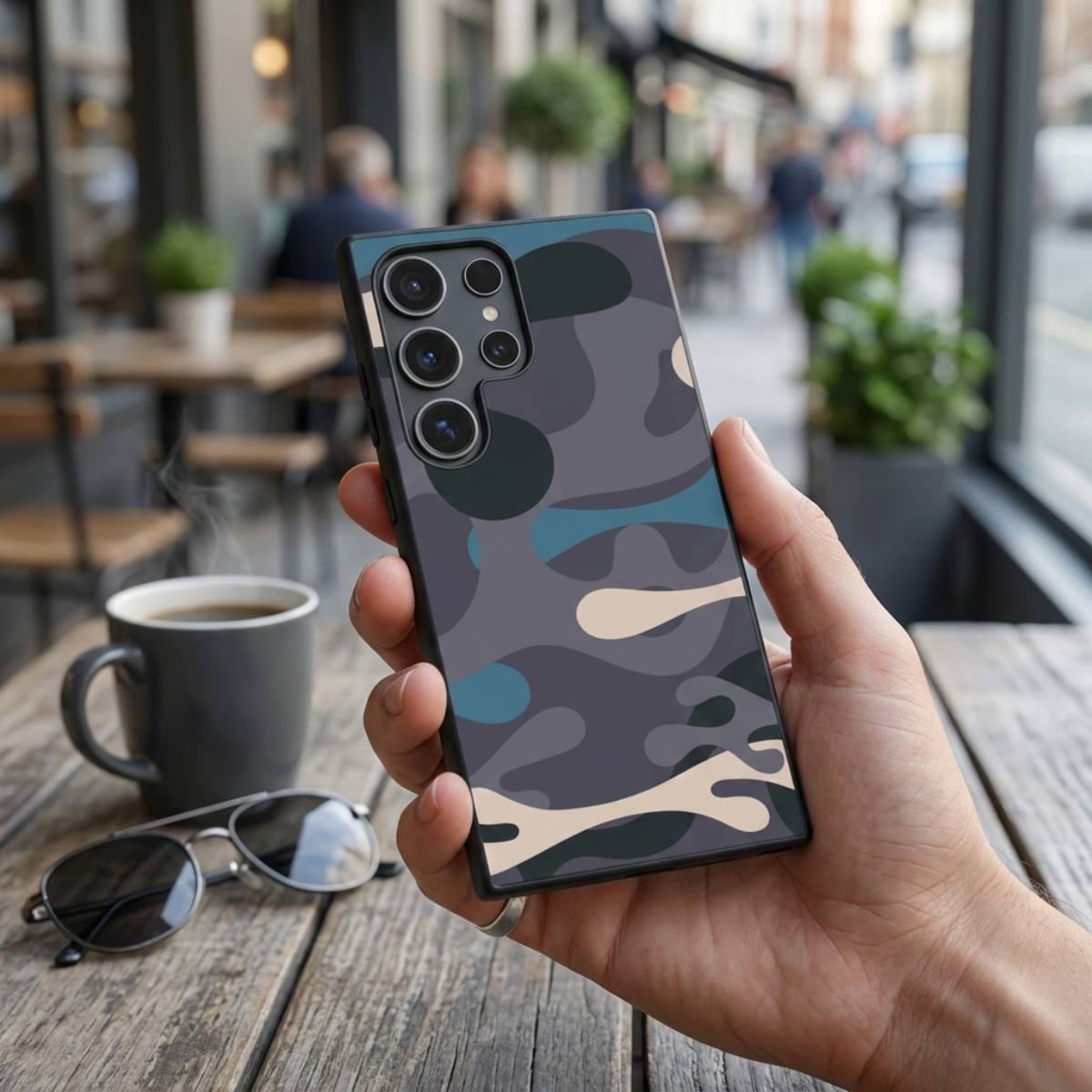 Blue Water Camouflage Samsung Phone Cover