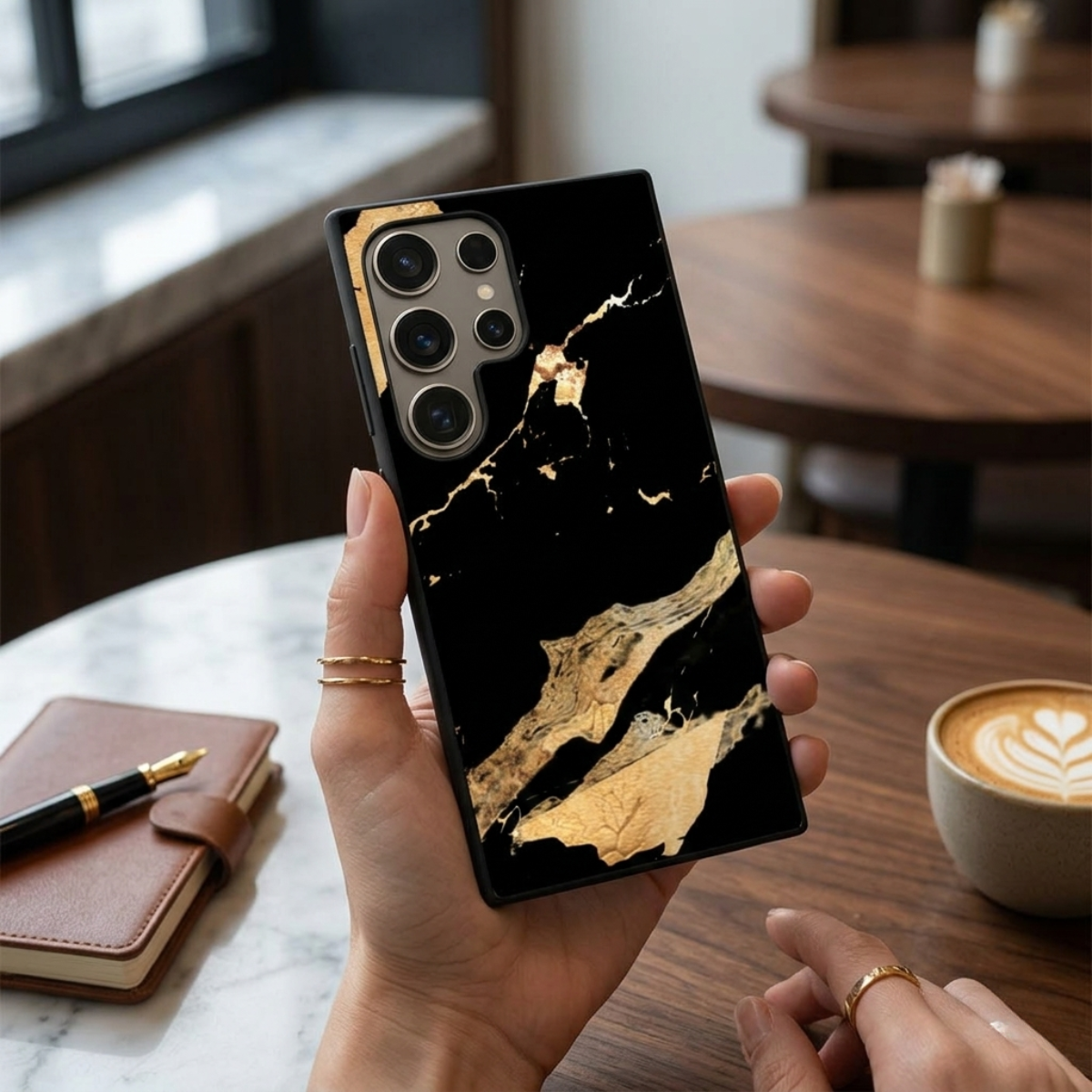Golden Marble Samsung Phone Cover