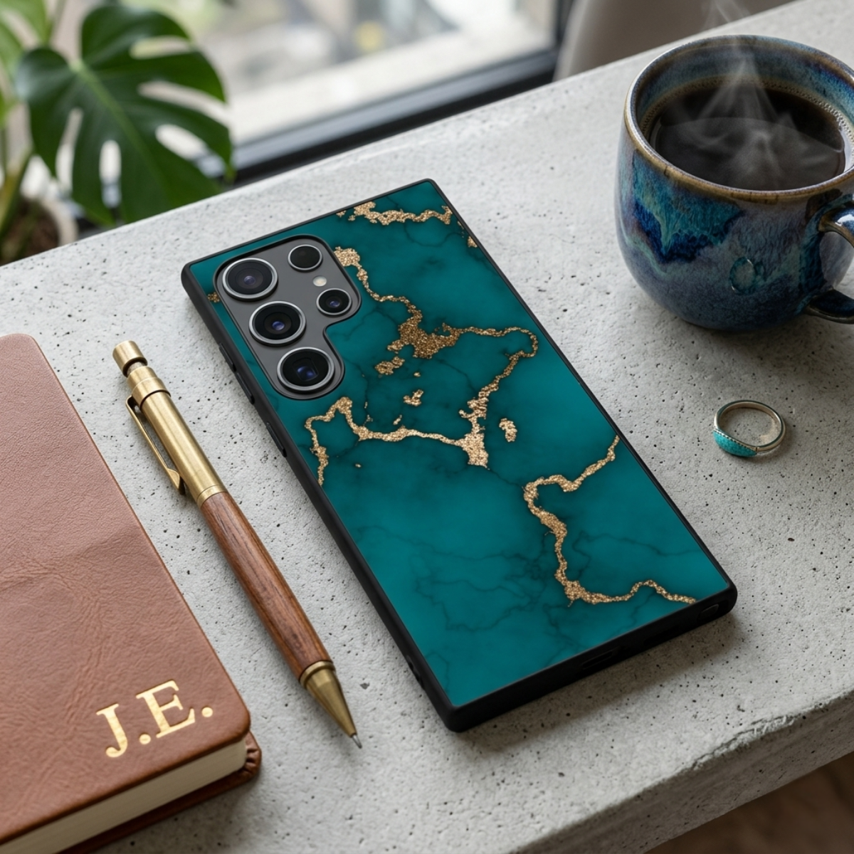 Deep Blue Marble Samsung Phone Cover