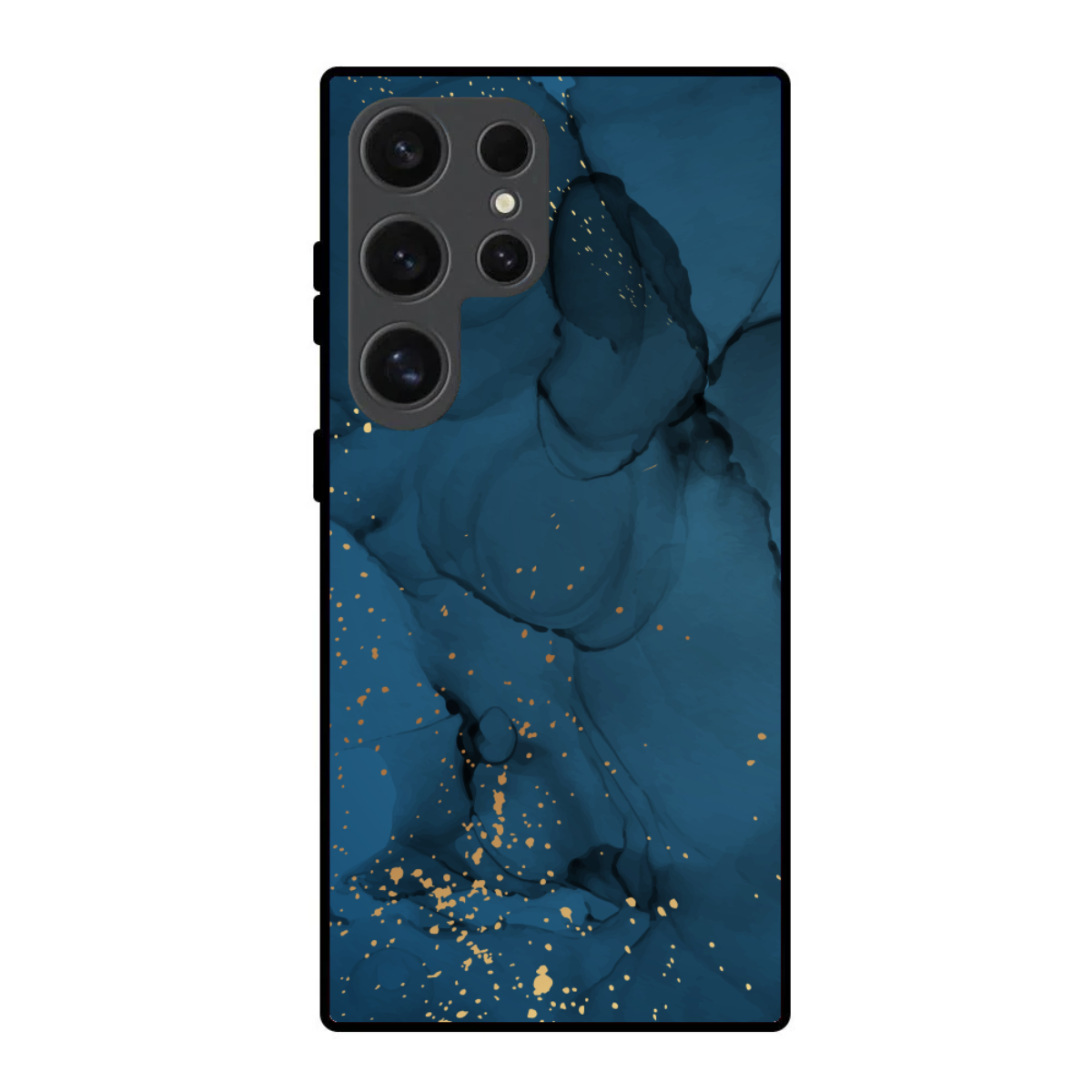 Navy Blue Marble Phone Cover, Slim and Lightweight 