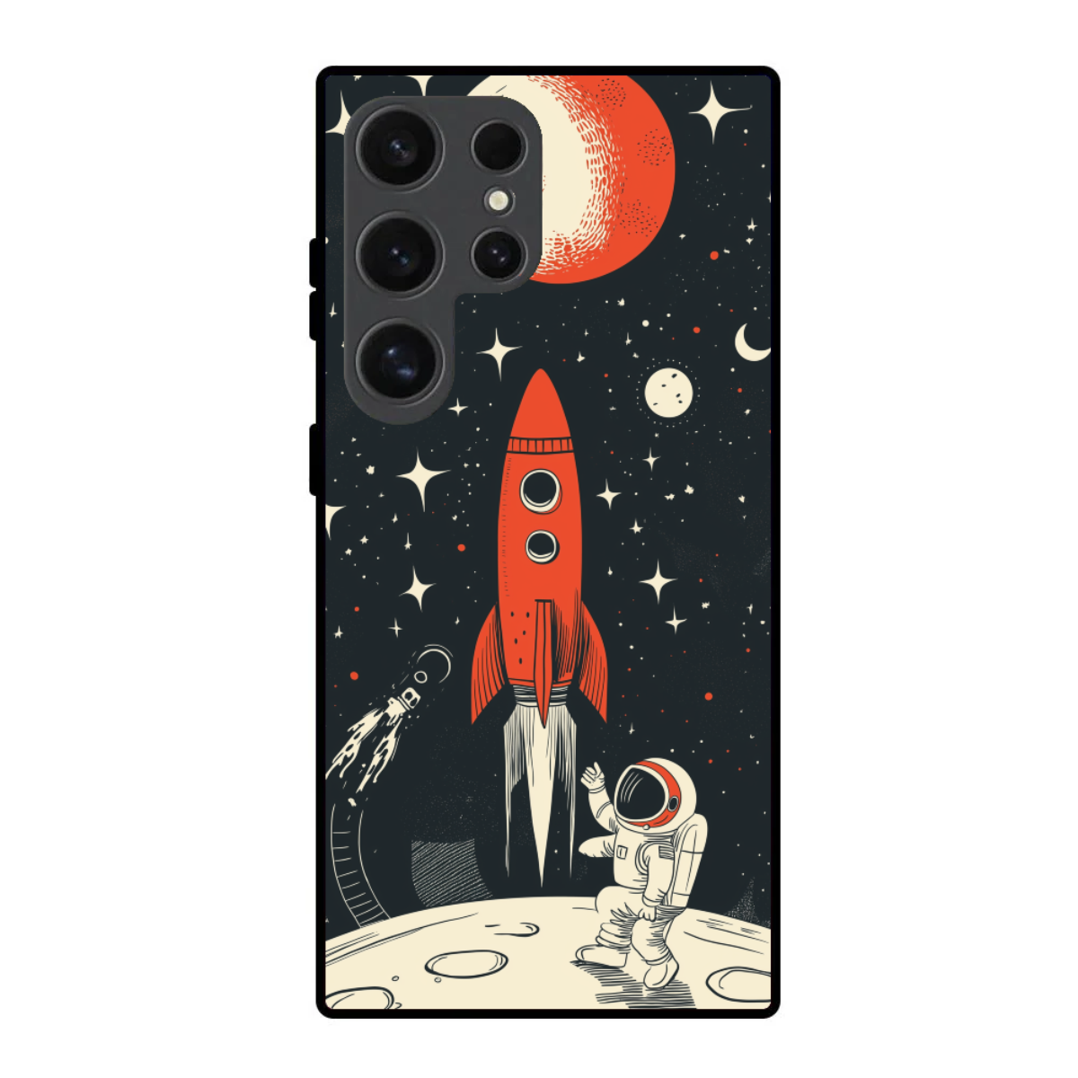 Vintage Rocket  Phone Cover, Slim and Lightweight